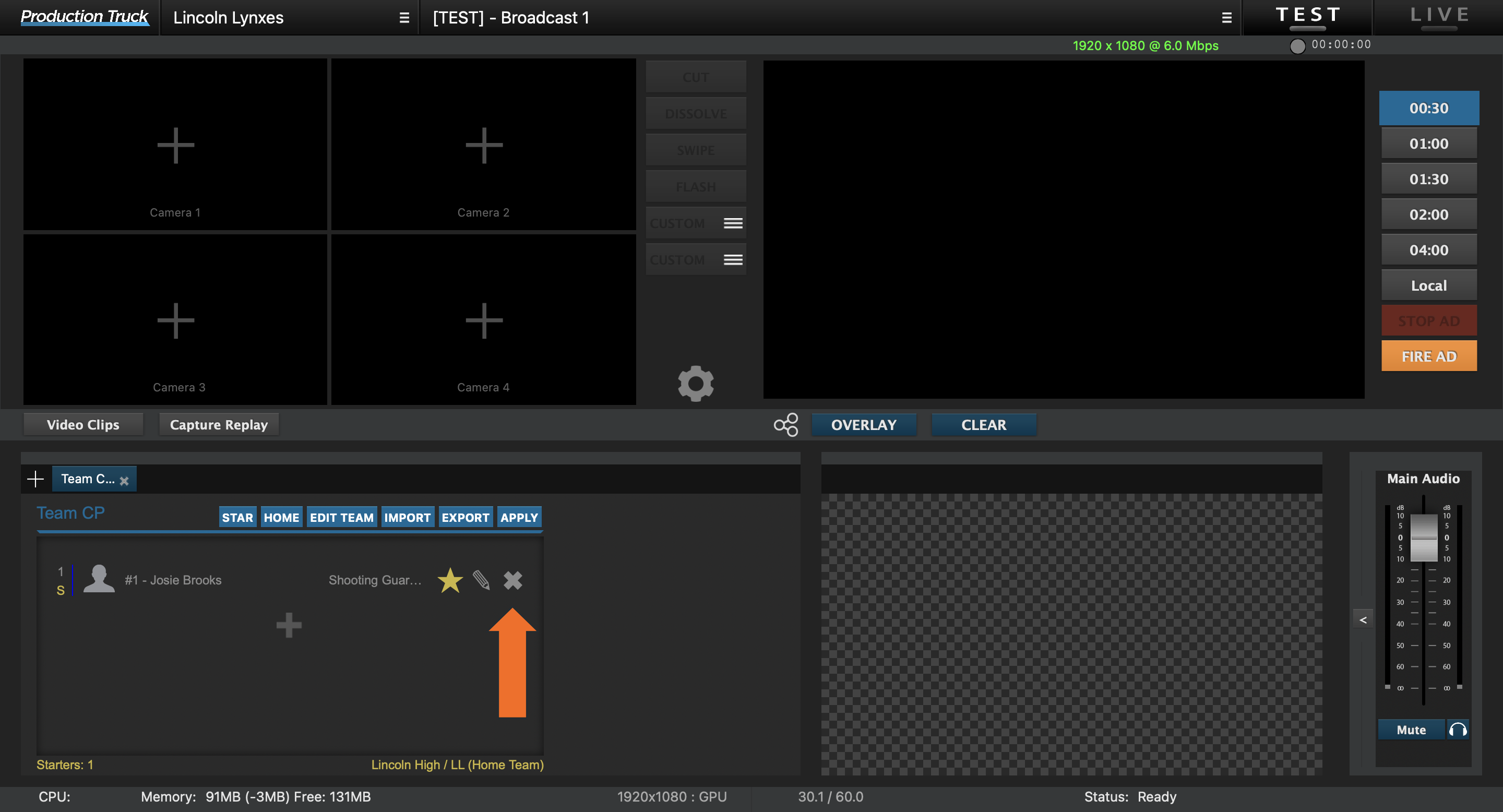 Add Team Control Panel Overlay • Hudl Support