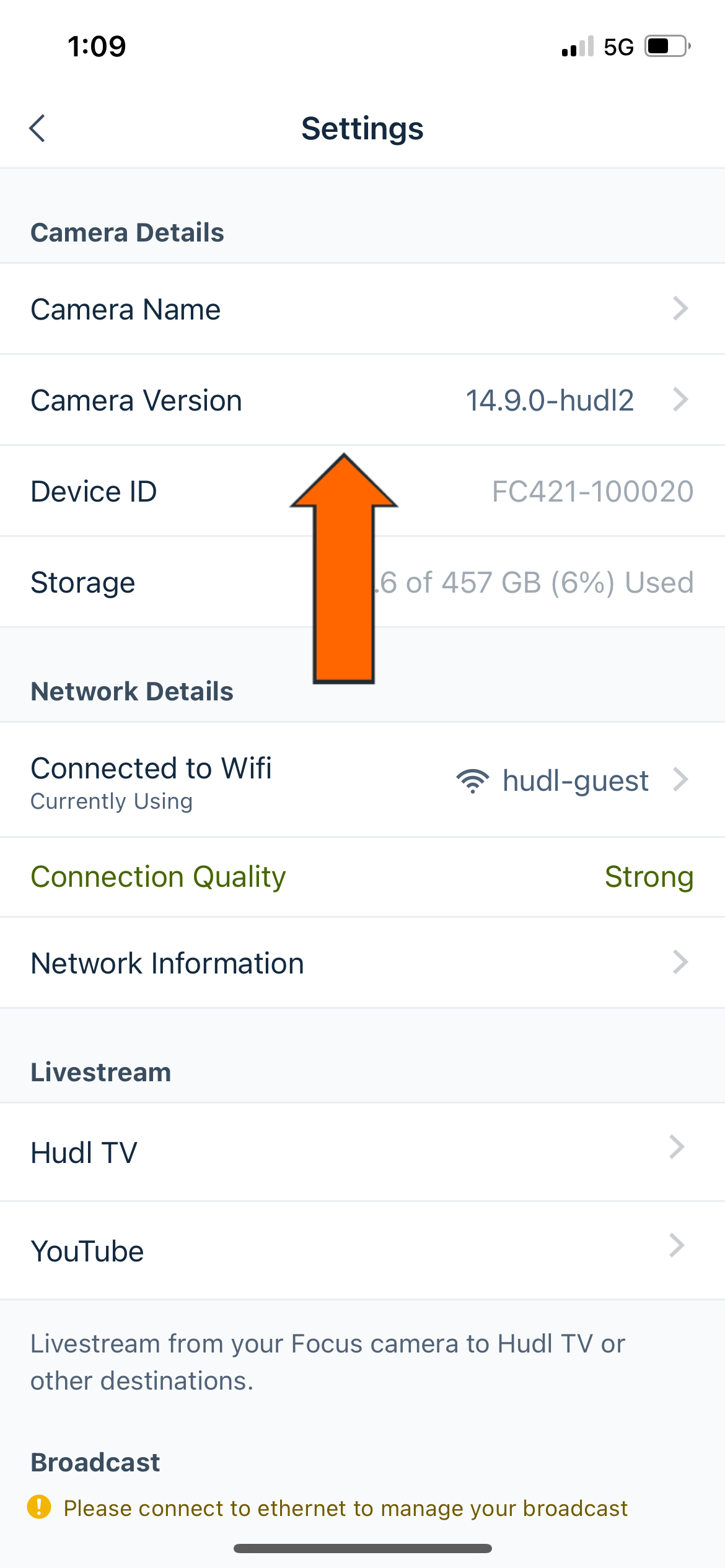 Update Flex Camera • Hudl Support