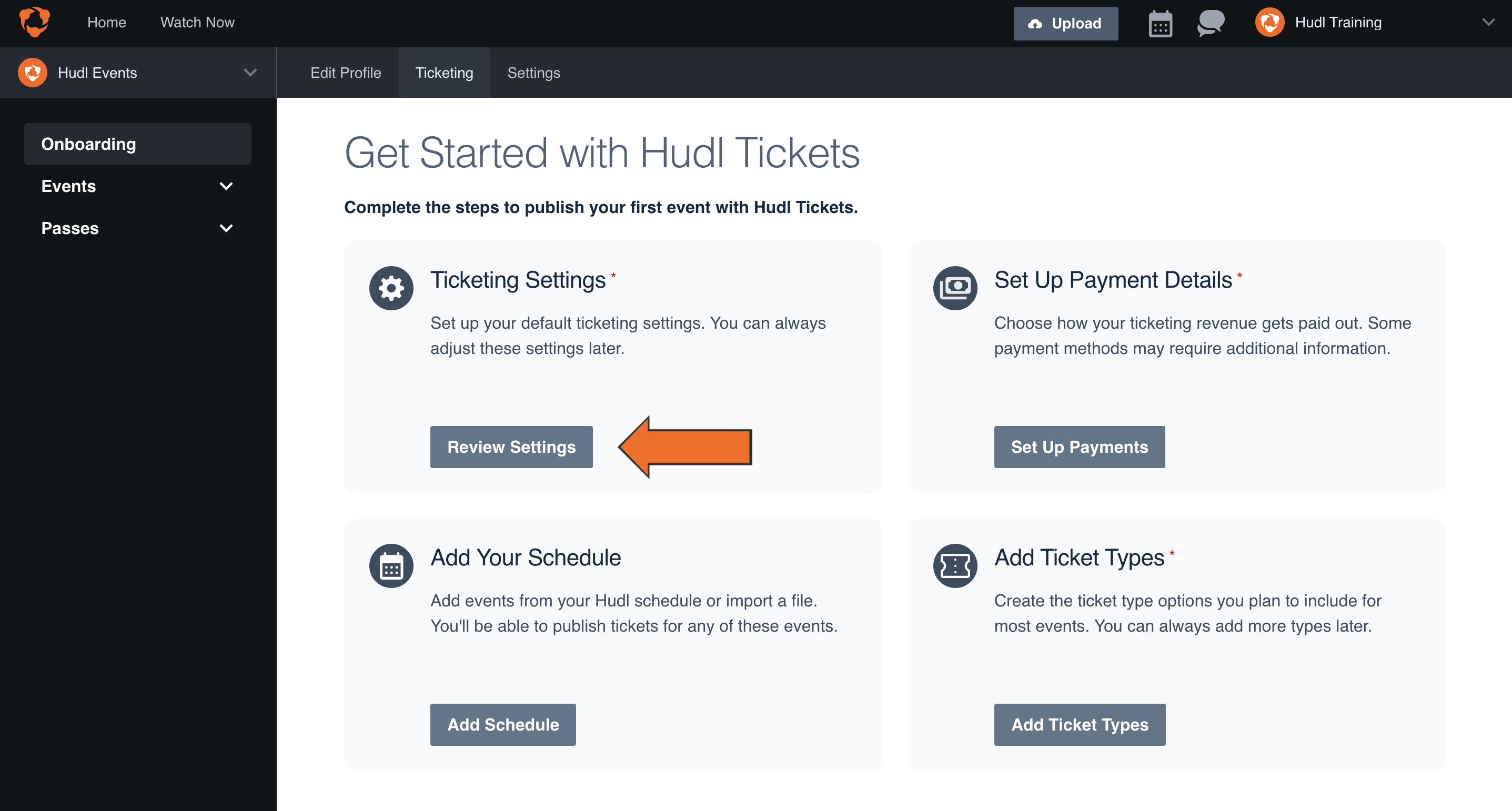 Set Default Ticketing Settings • Hudl Support