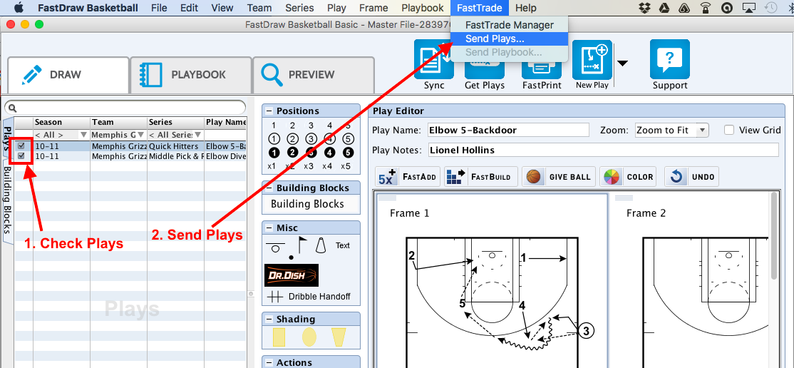 FastTrade • Send and Receive Plays • Hudl Support