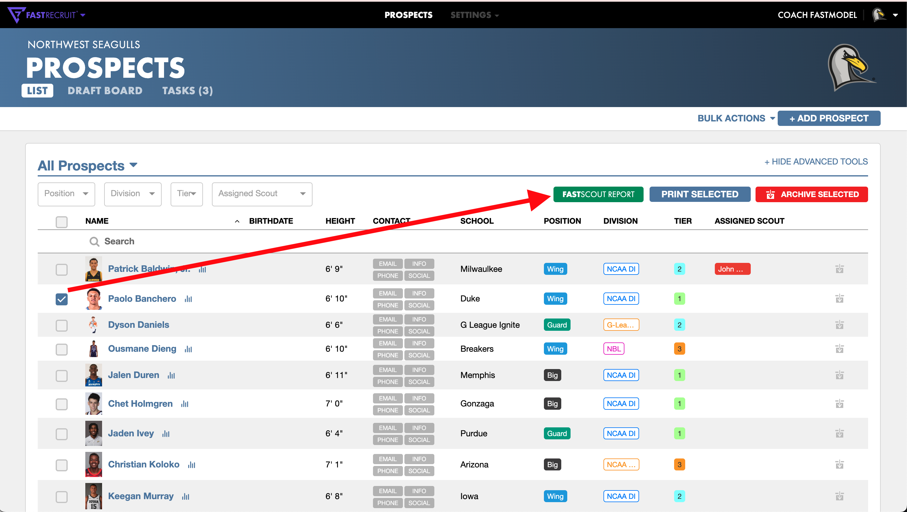 Create Player Scout from ProspectView • Hudl Support
