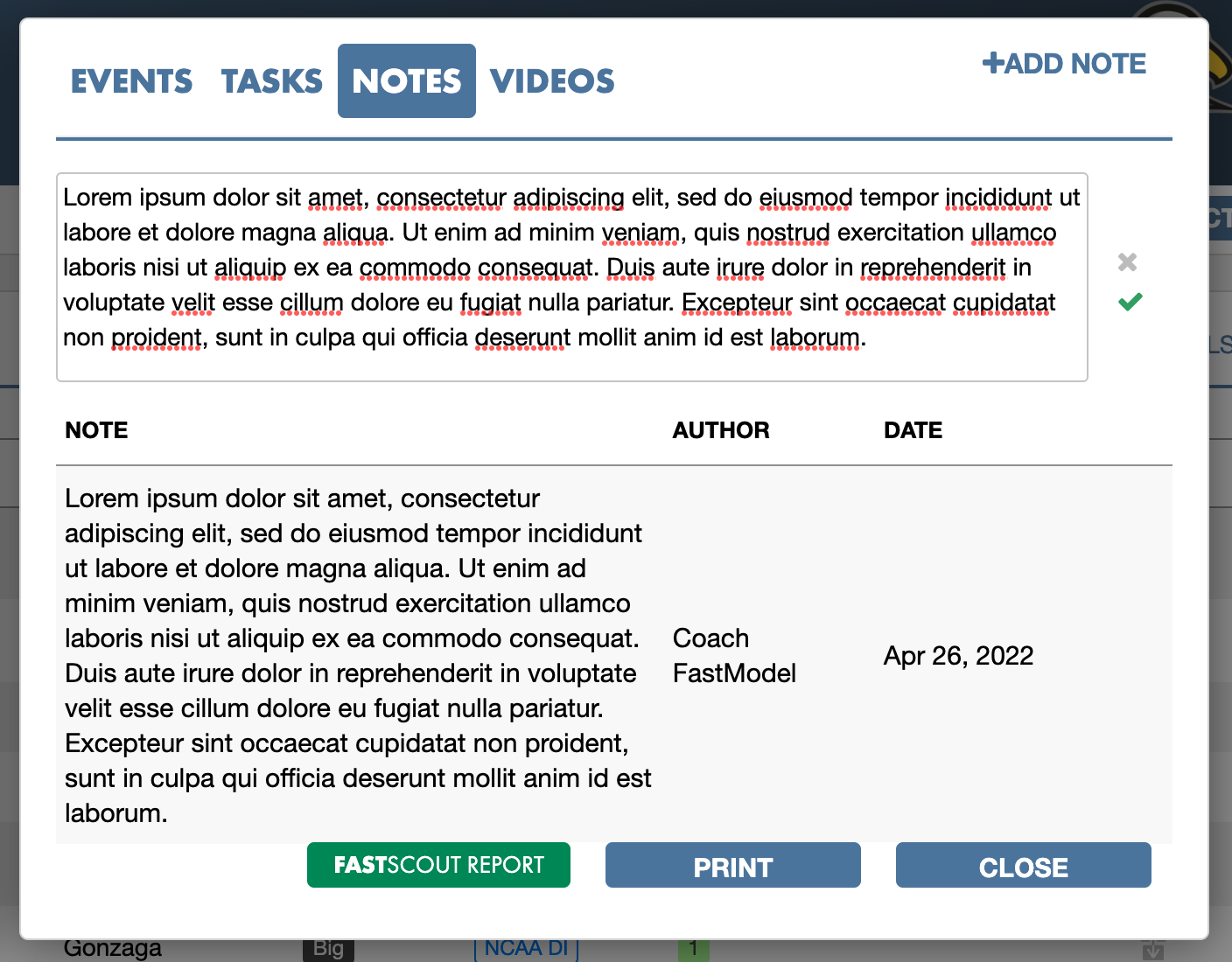 Add Notes to Prospects on Web • Hudl Support