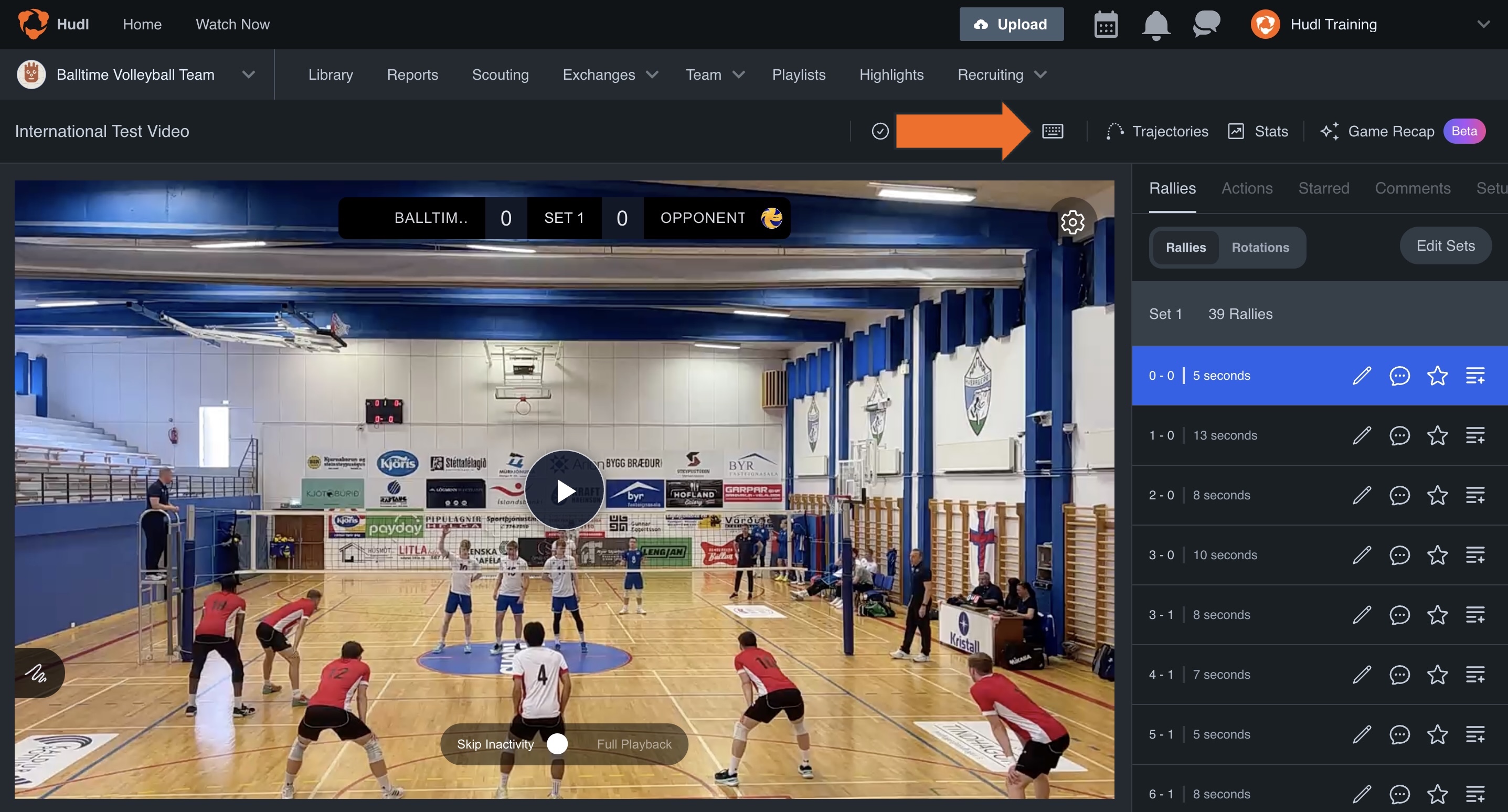 Use Keyboard Shortcuts • Balltime • Hudl Support