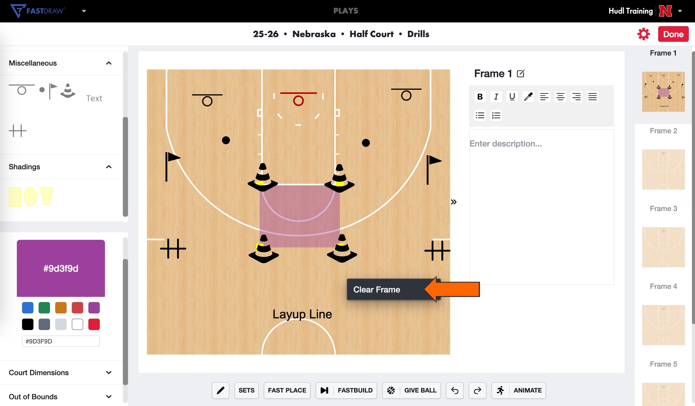 Extra Drawing Features • FastDraw • Hudl Support
