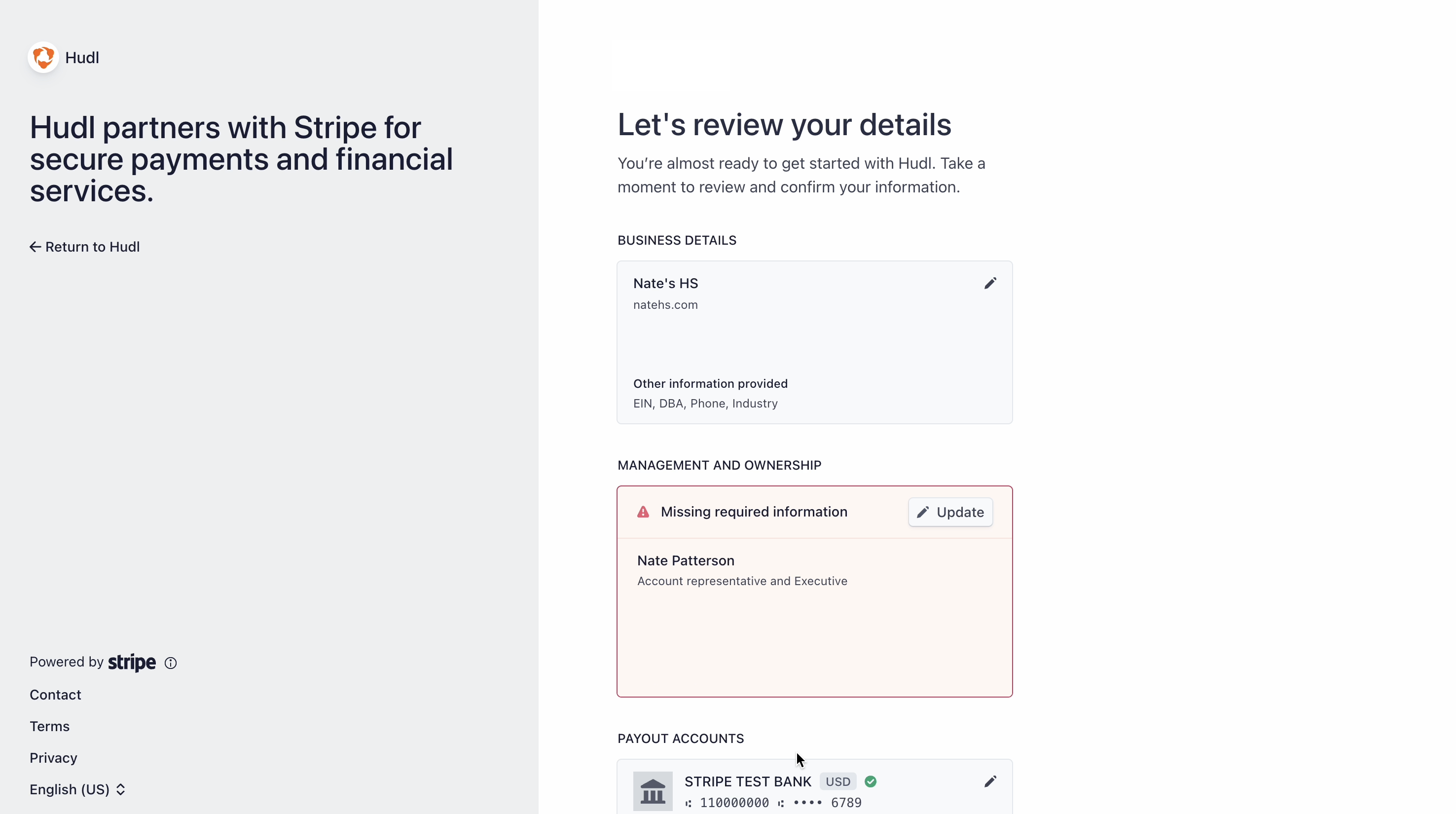 Set Up Payment Details • Hudl Support