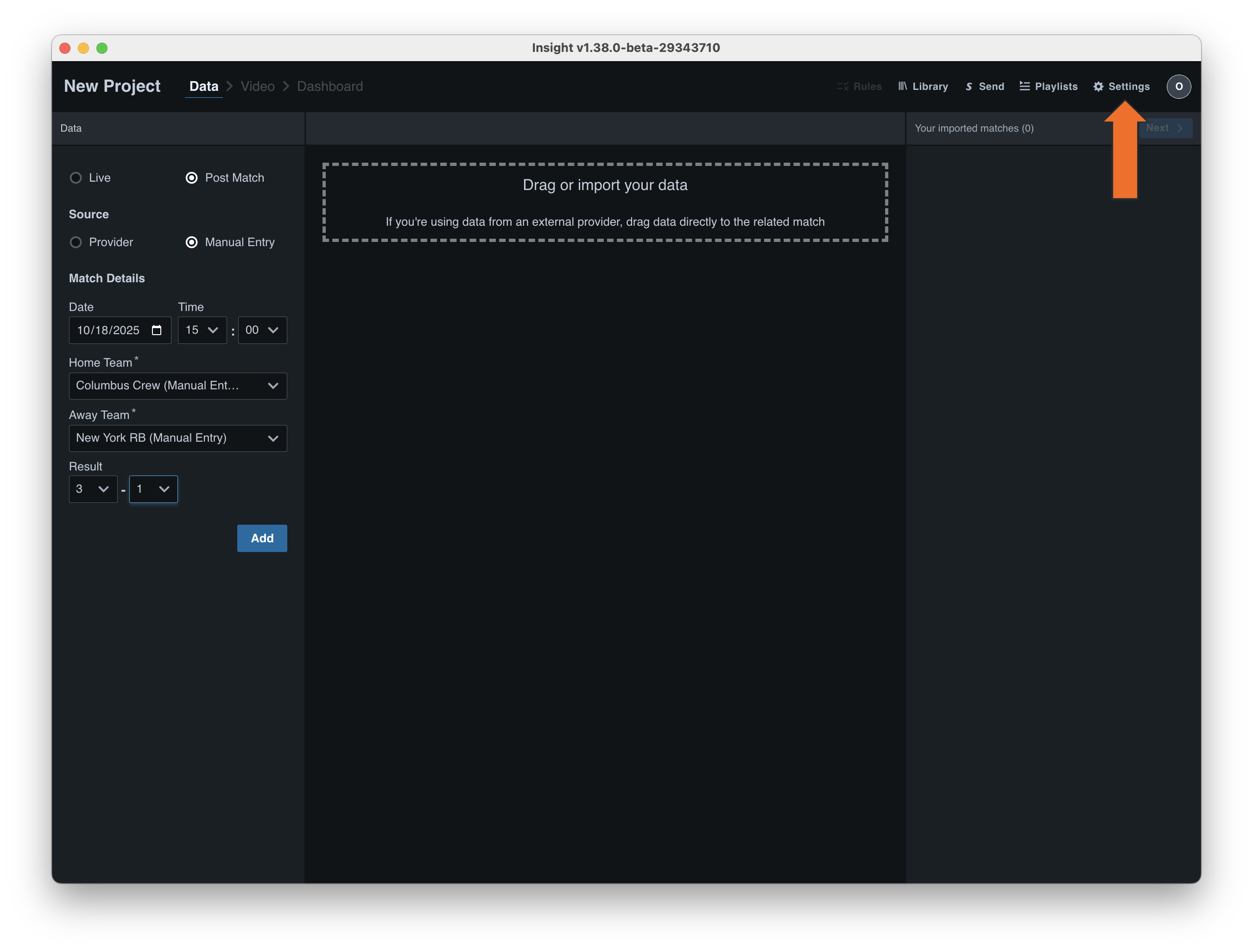 Add a Custom Match • Hudl Support