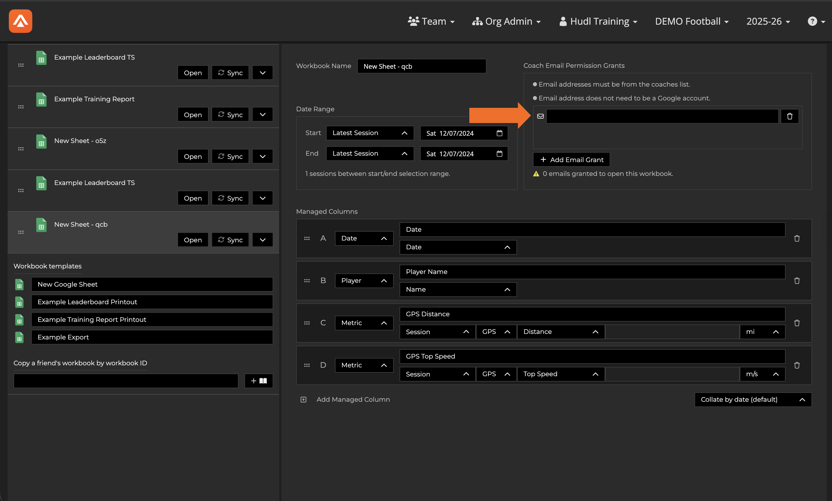 Create a New Workbook • Hudl Support