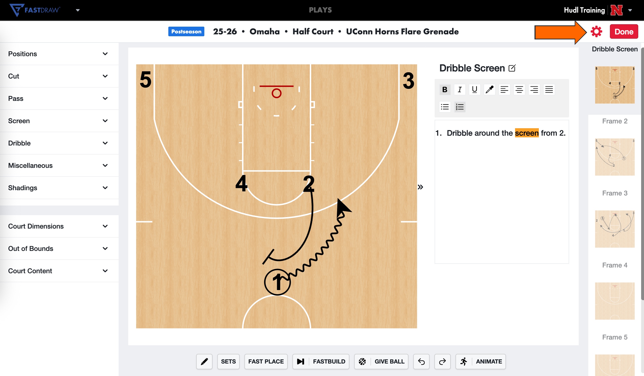 Modify Play Labels • FastDraw Web • Hudl Support