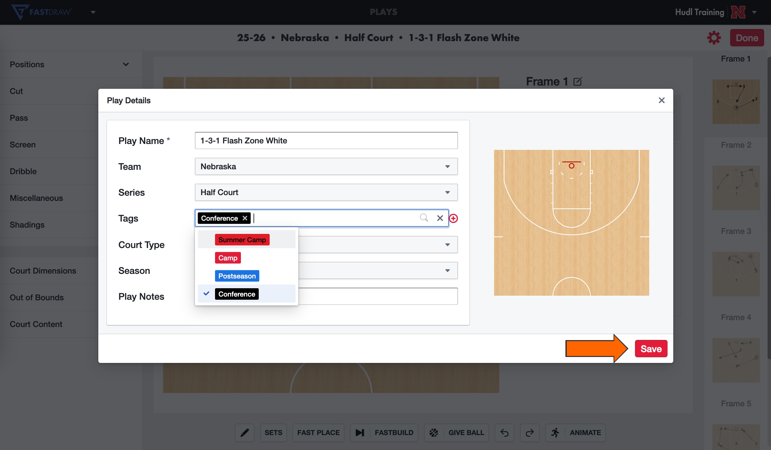 Tags • FastDraw Web • Hudl Support